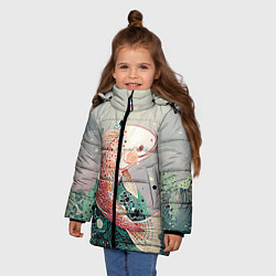 Куртка зимняя для девочки Рыба, цвет: 3D-красный — фото 2
