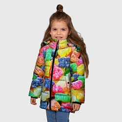 Куртка зимняя для девочки Мармеладные мишки, цвет: 3D-красный — фото 2