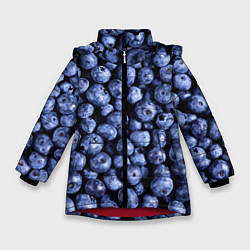 Куртка зимняя для девочки Черника, цвет: 3D-красный