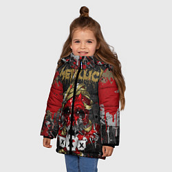 Куртка зимняя для девочки Metallica XXX, цвет: 3D-красный — фото 2