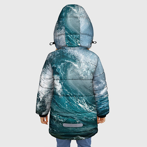 Зимняя куртка для девочки Волна / 3D-Черный – фото 4
