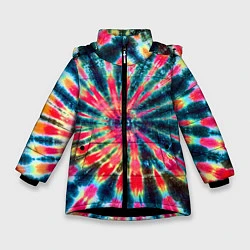 Зимняя куртка для девочки Tie dye