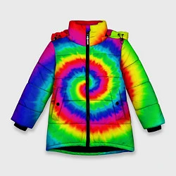 Зимняя куртка для девочки Tie dye