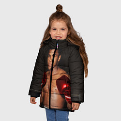 Куртка зимняя для девочки Мухаммед Али, цвет: 3D-черный — фото 2
