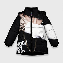 Куртка зимняя для девочки BTS: Hood by air, цвет: 3D-черный