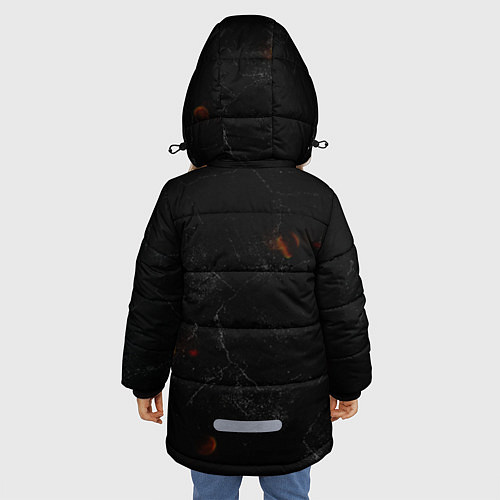 Зимняя куртка для девочки Linkin Park: Burning the skies / 3D-Черный – фото 4