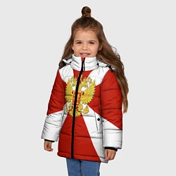 Куртка зимняя для девочки Флаг ВВ, цвет: 3D-черный — фото 2