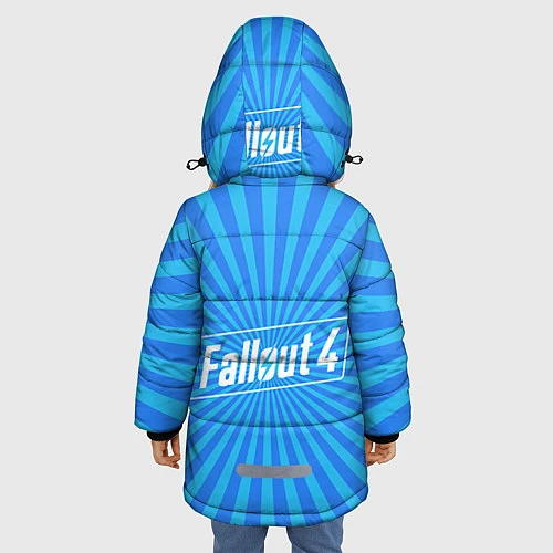Зимняя куртка для девочки Fallout Blue / 3D-Черный – фото 4
