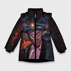 Куртка зимняя для девочки Emmett Lathrop Brown, цвет: 3D-черный