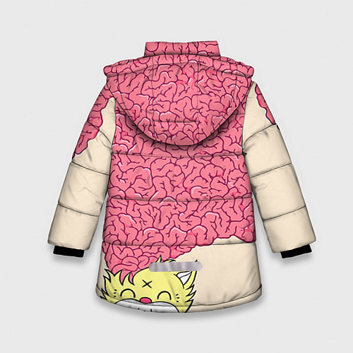 Зимняя куртка для девочки Drop Dead: Pink Brains / 3D-Светло-серый – фото 2