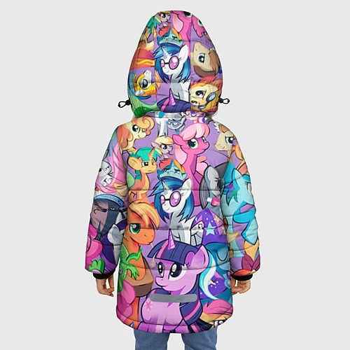 Зимняя куртка для девочки My Little Pony / 3D-Черный – фото 4