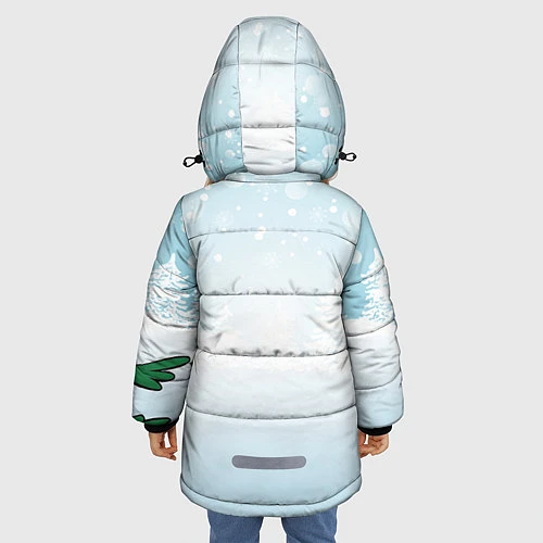 Зимняя куртка для девочки Fallout Christmas / 3D-Черный – фото 4