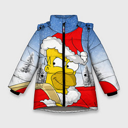 Куртка зимняя для девочки Санта Гомер, цвет: 3D-светло-серый