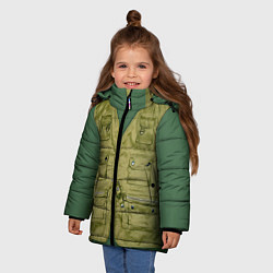 Куртка зимняя для девочки Жилетка рыбака, цвет: 3D-светло-серый — фото 2