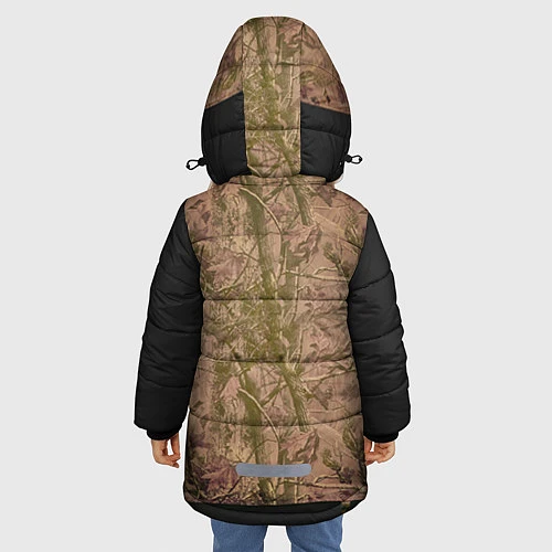 Зимняя куртка для девочки Жилетка охотника / 3D-Черный – фото 4