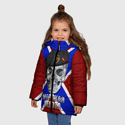 Куртка зимняя для девочки Череп: Морская пехота, цвет: 3D-черный — фото 2