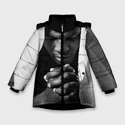 Куртка зимняя для девочки Майк Тайсон, цвет: 3D-черный