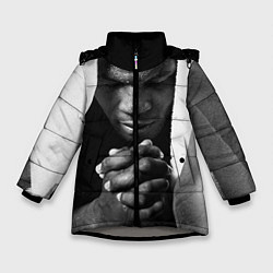 Куртка зимняя для девочки Майк Тайсон, цвет: 3D-светло-серый