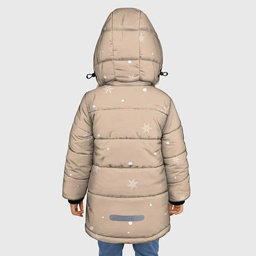 Зимняя куртка для девочки Пингвин с шариком / 3D-Черный – фото 4