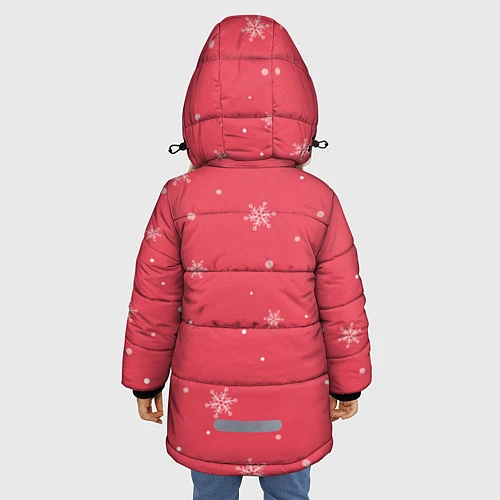 Зимняя куртка для девочки Влюбленная пингвинка / 3D-Черный – фото 4
