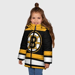 Куртка зимняя для девочки Boston Bruins, цвет: 3D-черный — фото 2