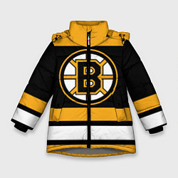 Куртка зимняя для девочки Boston Bruins, цвет: 3D-светло-серый