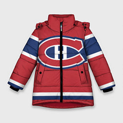 Куртка зимняя для девочки Montreal Canadiens, цвет: 3D-красный