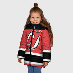 Куртка зимняя для девочки New Jersey Devils, цвет: 3D-красный — фото 2