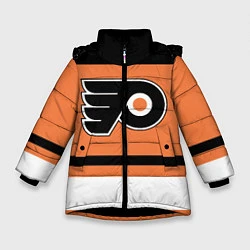 Куртка зимняя для девочки Philadelphia Flyers, цвет: 3D-черный