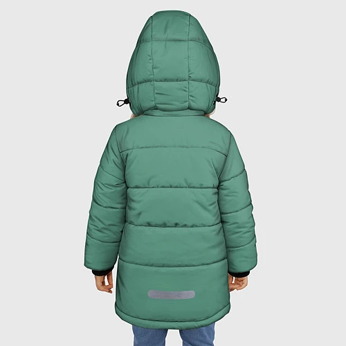 Зимняя куртка для девочки Пластилиновый смайл / 3D-Черный – фото 4