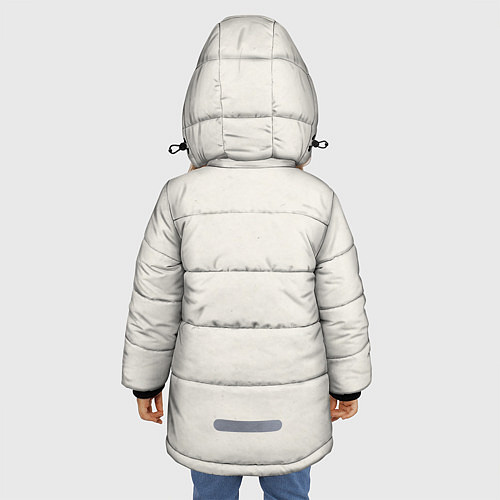 Зимняя куртка для девочки Скелет панды / 3D-Черный – фото 4