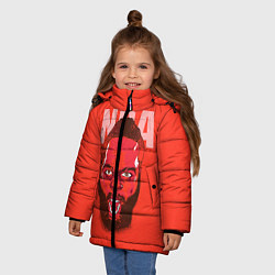 Куртка зимняя для девочки NBA, цвет: 3D-красный — фото 2