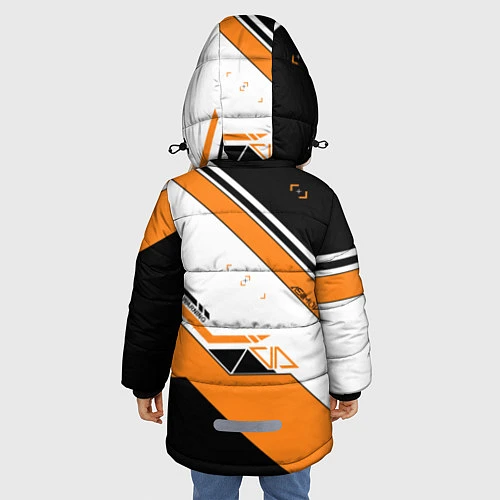 Зимняя куртка для девочки CS:GO Asiimov / 3D-Черный – фото 4