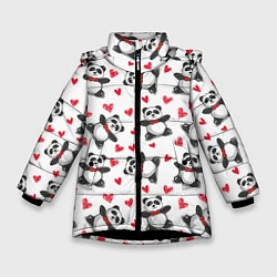 Зимняя куртка для девочки Любимые панды