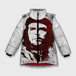 Куртка зимняя для девочки Че Гевара, цвет: 3D-красный