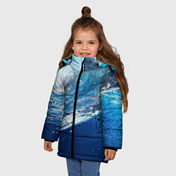 Куртка зимняя для девочки Стихия воды, цвет: 3D-черный — фото 2