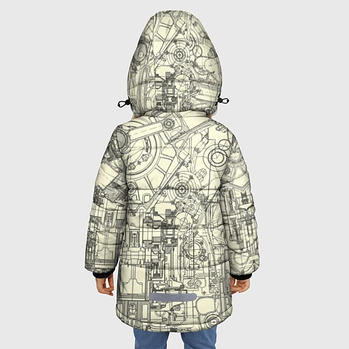 Зимняя куртка для девочки Лучший инженер / 3D-Черный – фото 4