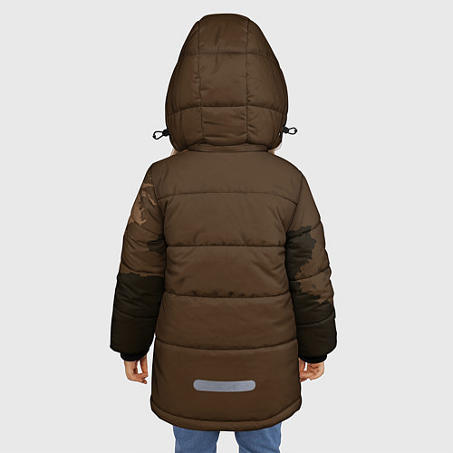 Зимняя куртка для девочки Русь священная / 3D-Черный – фото 4