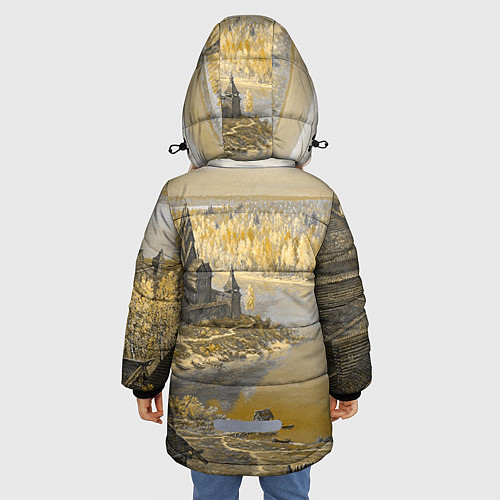 Зимняя куртка для девочки Святая русь / 3D-Черный – фото 4