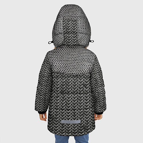 Зимняя куртка для девочки Кольчуга / 3D-Черный – фото 4