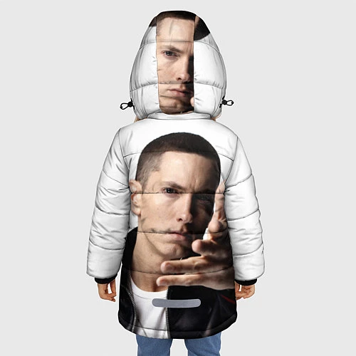 Зимняя куртка для девочки Eminem / 3D-Черный – фото 4