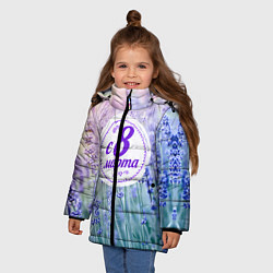 Куртка зимняя для девочки С 8 Марта, цвет: 3D-черный — фото 2