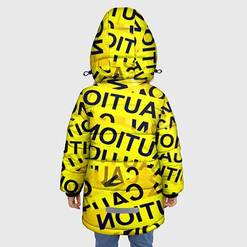 Зимняя куртка для девочки Caution / 3D-Черный – фото 4