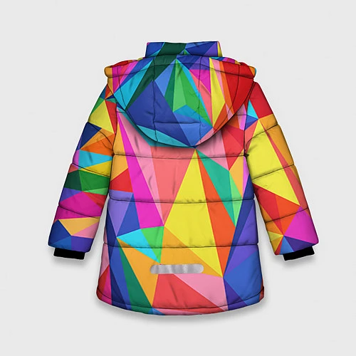 Зимняя куртка для девочки Радуга / 3D-Светло-серый – фото 2