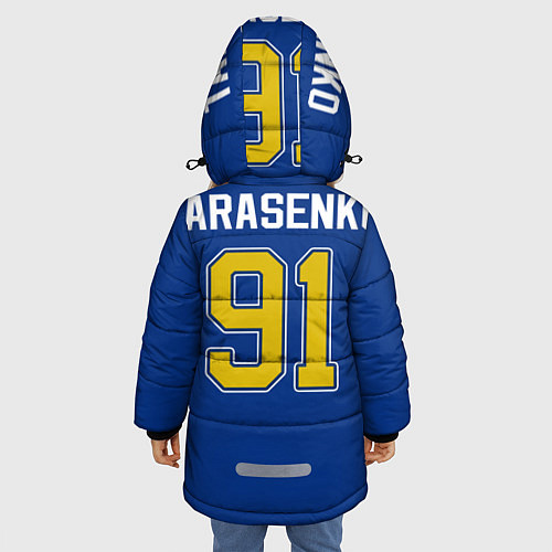 Зимняя куртка для девочки St Louis Blues: Tarasenko 91 / 3D-Черный – фото 4