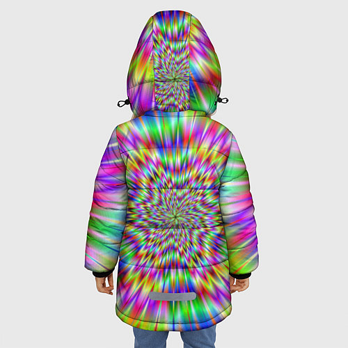 Зимняя куртка для девочки Спектральная иллюзия / 3D-Черный – фото 4