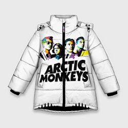 Куртка зимняя для девочки Arctic Monkeys: Music Wave, цвет: 3D-черный
