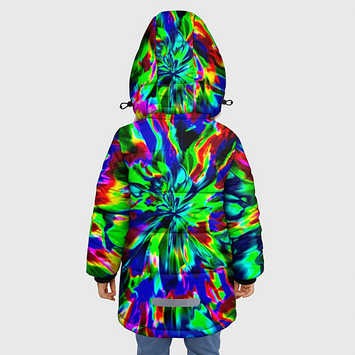 Зимняя куртка для девочки Оксид красок / 3D-Черный – фото 4