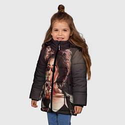 Куртка зимняя для девочки Марла с сигаретой, цвет: 3D-черный — фото 2
