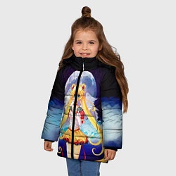 Куртка зимняя для девочки Сейлор Мун, цвет: 3D-черный — фото 2